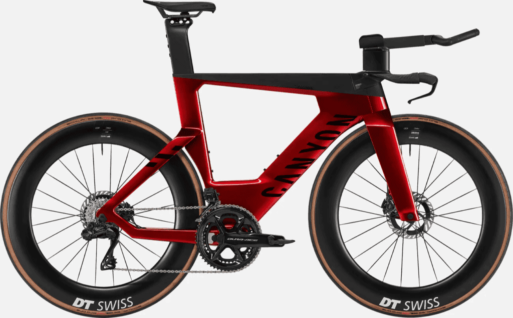 The image shows a Canyon Triathlon Bike